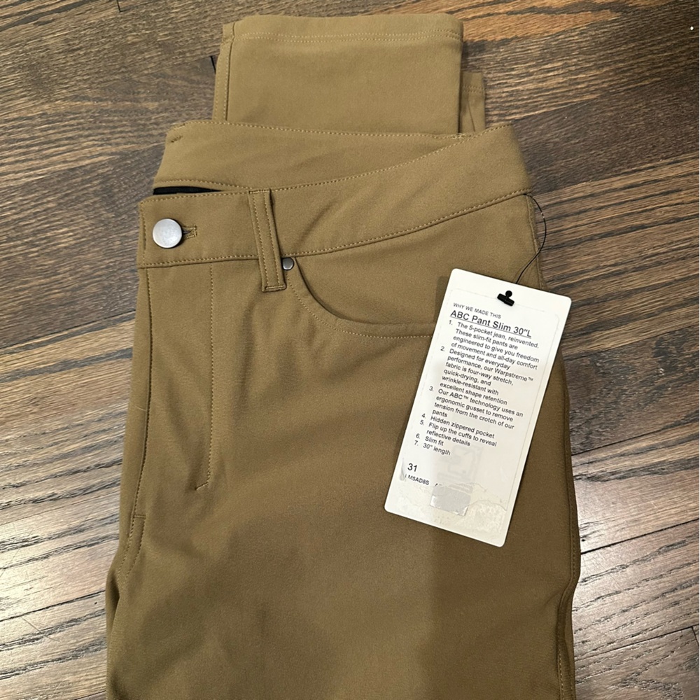 Lululemon ABC Pant Slim 31” x 30”